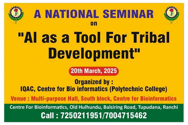 A National Seminar on AI as a Tool For Tribal Development